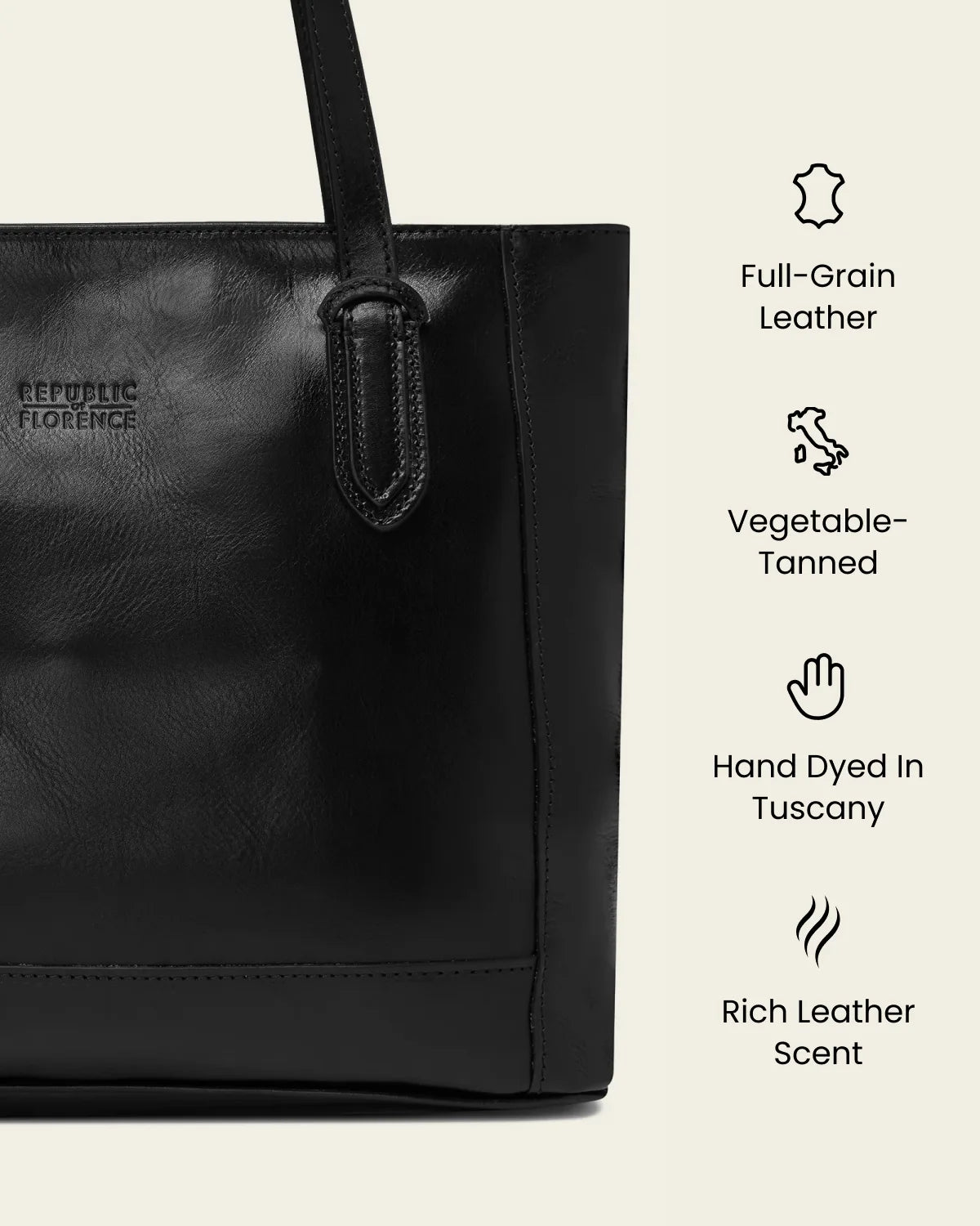 Amelia Jet - Leather Work Tote
