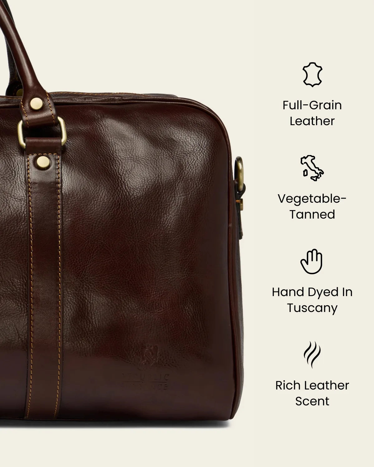 Amerigo Terra - Leather Weekender Bag