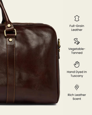 Amerigo Terra - Leather Weekender Bag