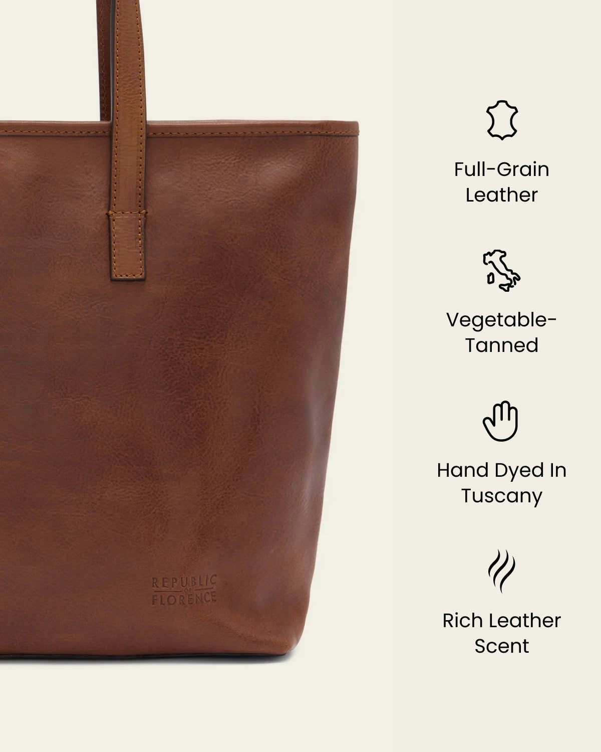 Beatrice Earth - Leather Work Tote