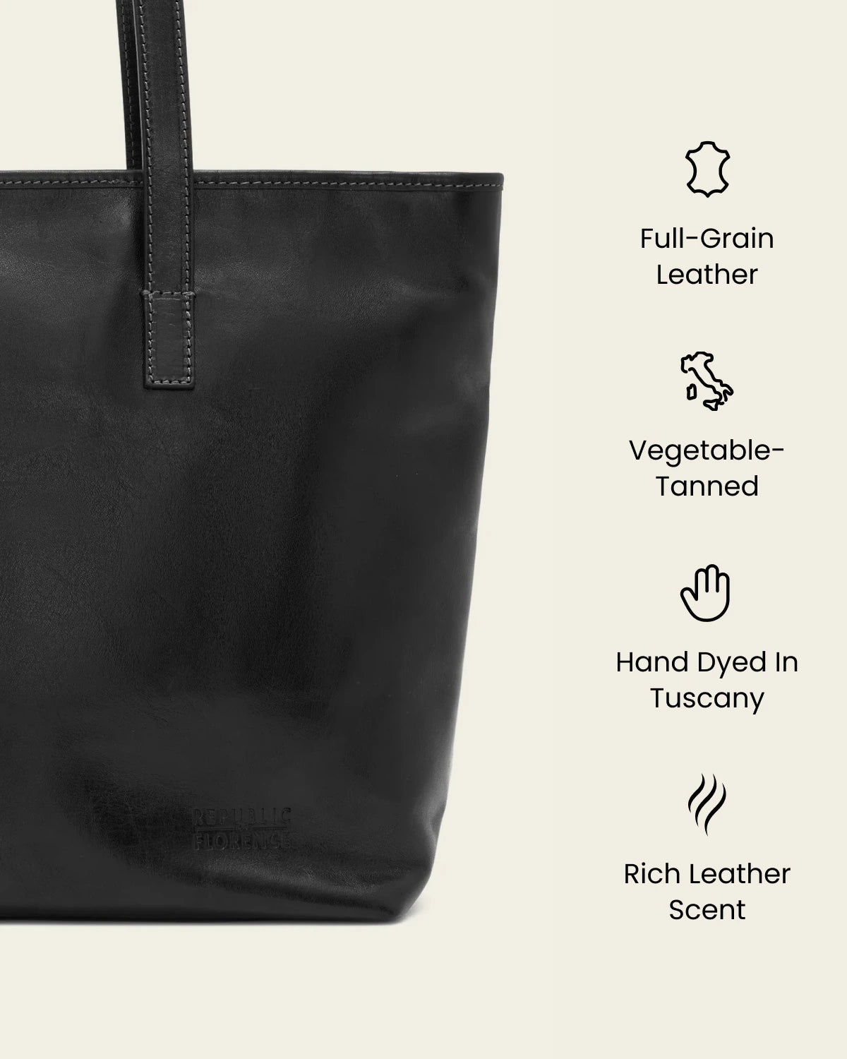 Beatrice Jet - Leather Work Tote