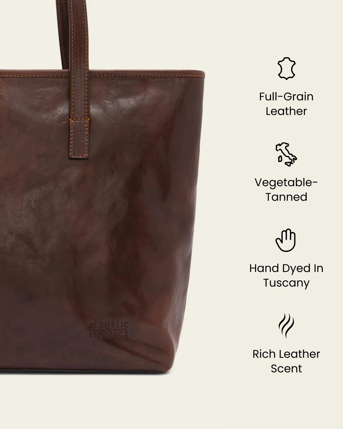 Beatrice Terra - Leather Work Tote