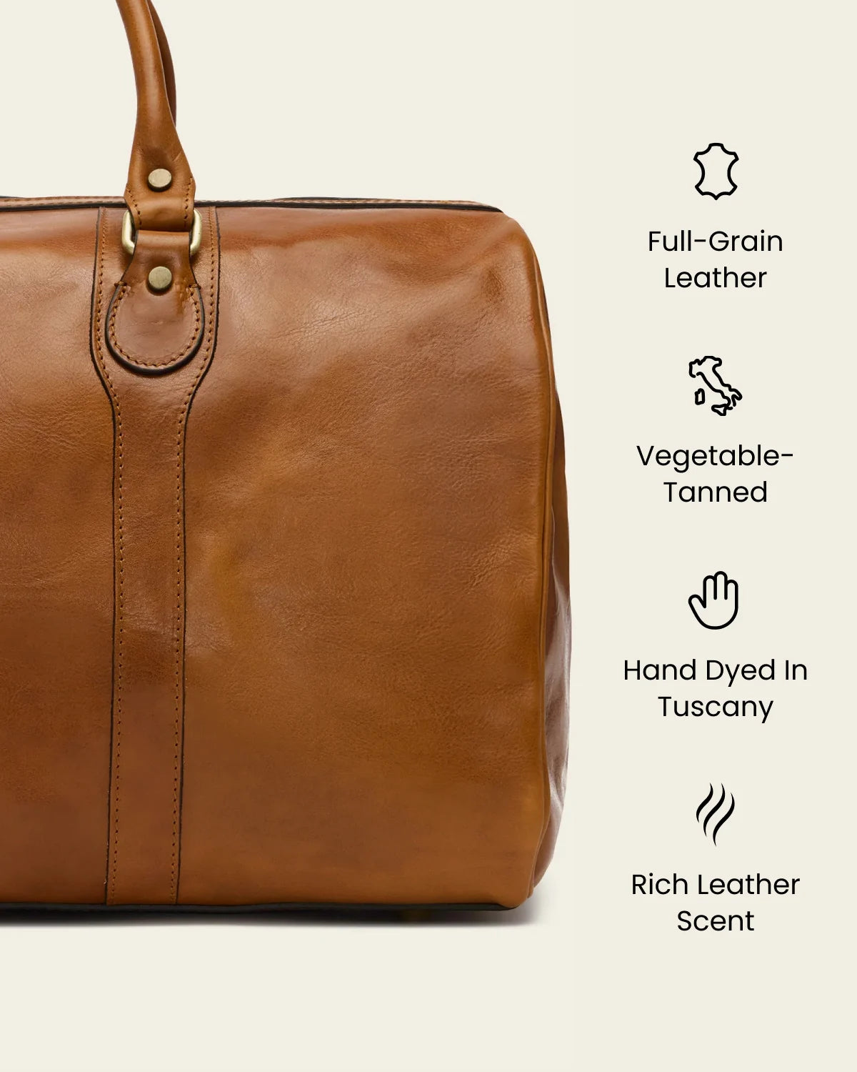 Beltrami Honey - Leather Weekender Bag