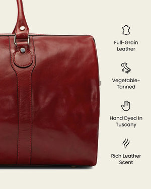Beltrami Rosso - Leather Weekender Bag