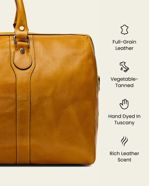 Beltrami Saffron - Leather Weekender Bag