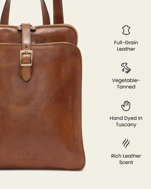 Emma Honey - 3-in-1 Convertible Leather Backpack