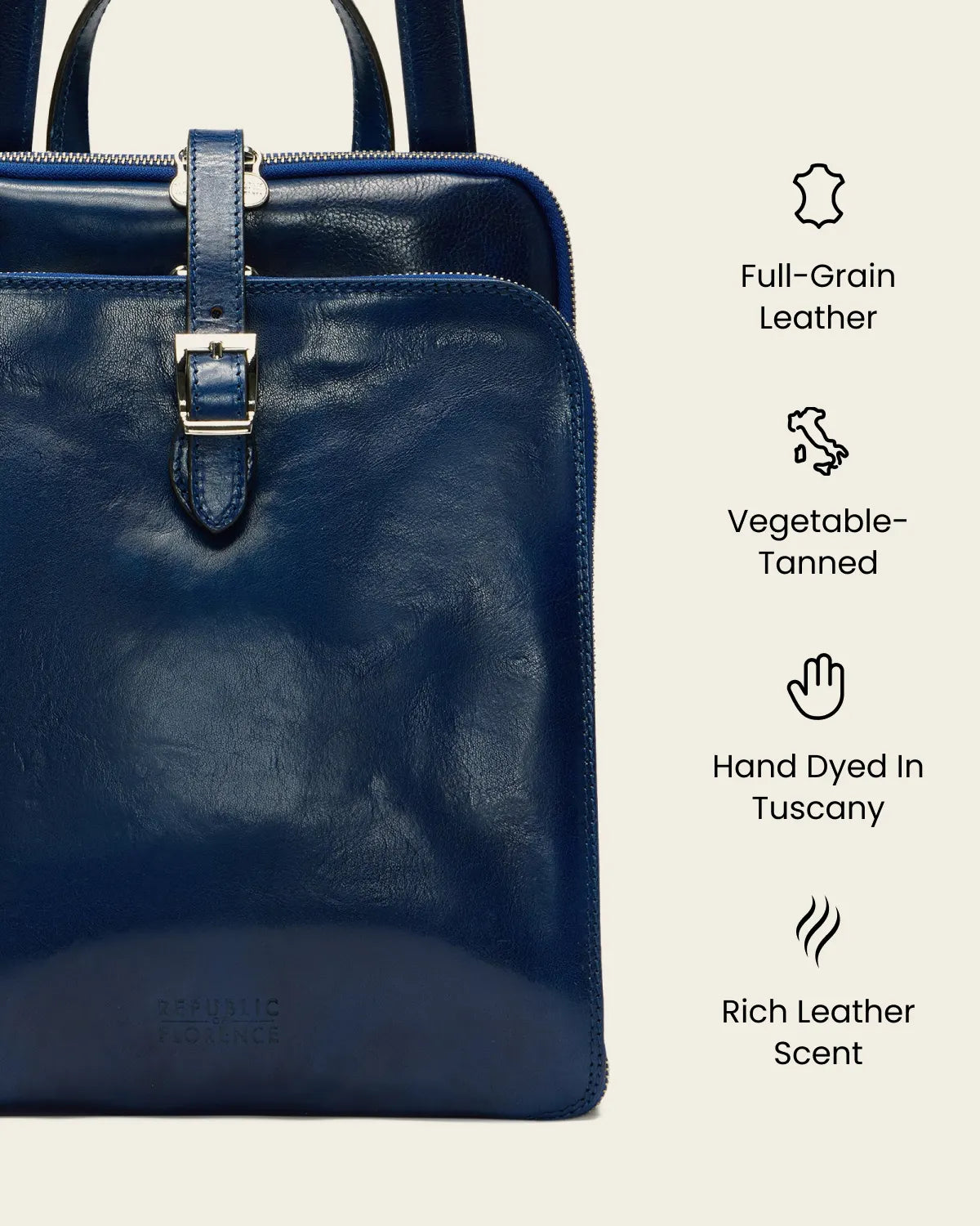 Emma Royal - 3-in-1 Convertible Leather Backpack