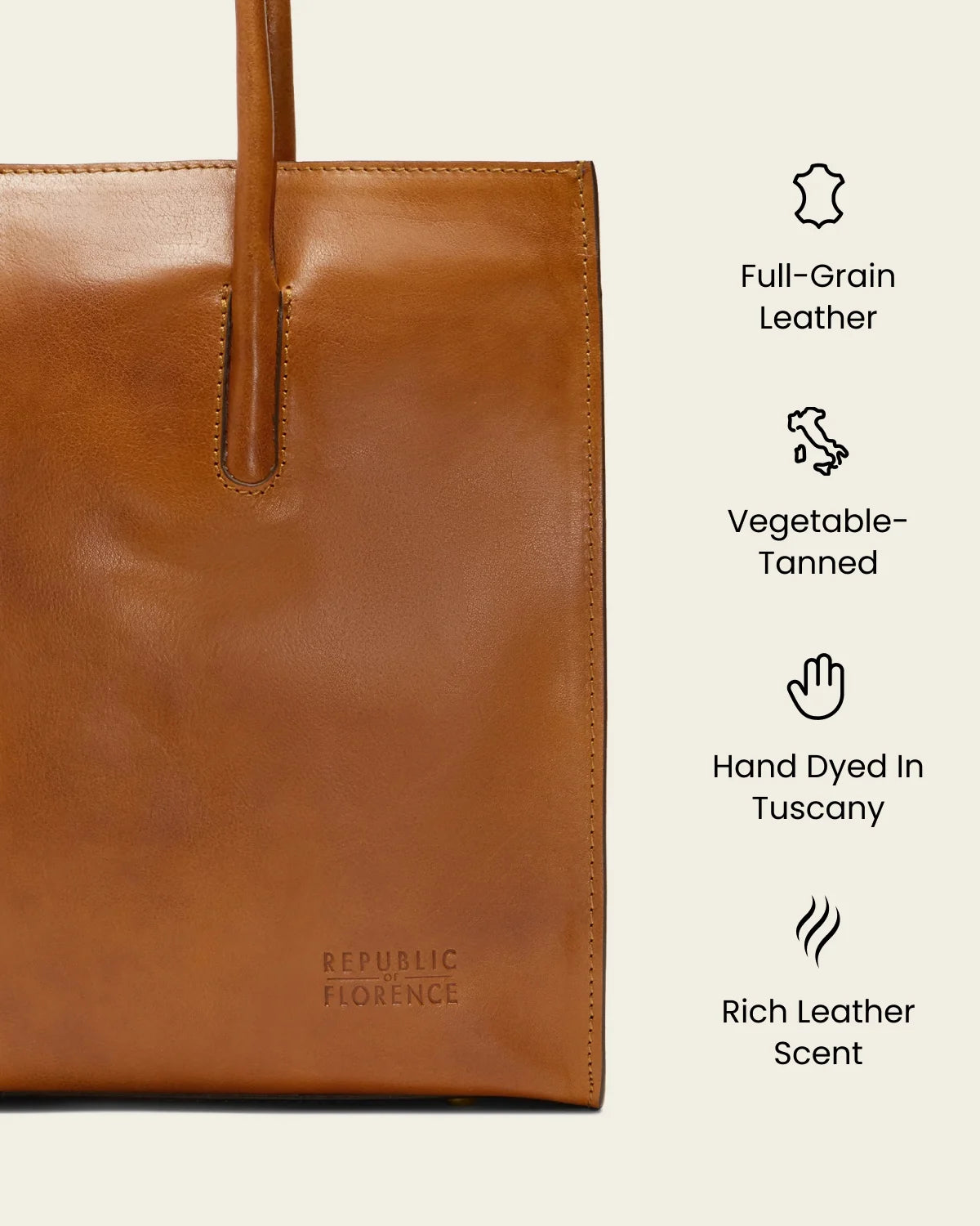 Florence Honey - Leather Work Tote