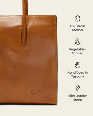 Florence Honey - Leather Work Tote