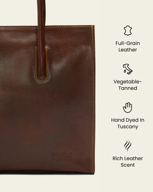 Florence Terra - Leather Work Tote