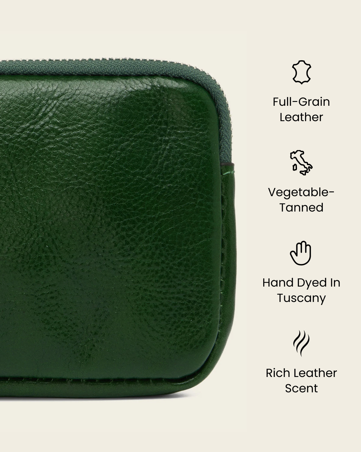 Forma5 Forest - Leather Zip Organiser