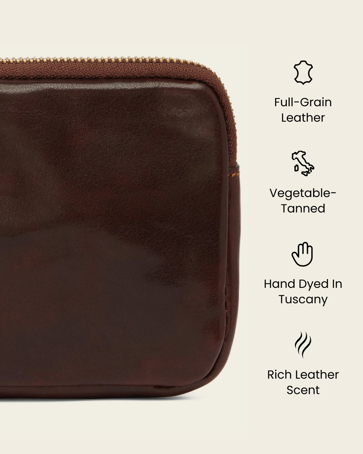 Forma5 Terra - Leather Zip Organiser