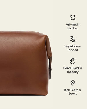 Grand Dopp Kit Earth - Leather Toiletry Bag