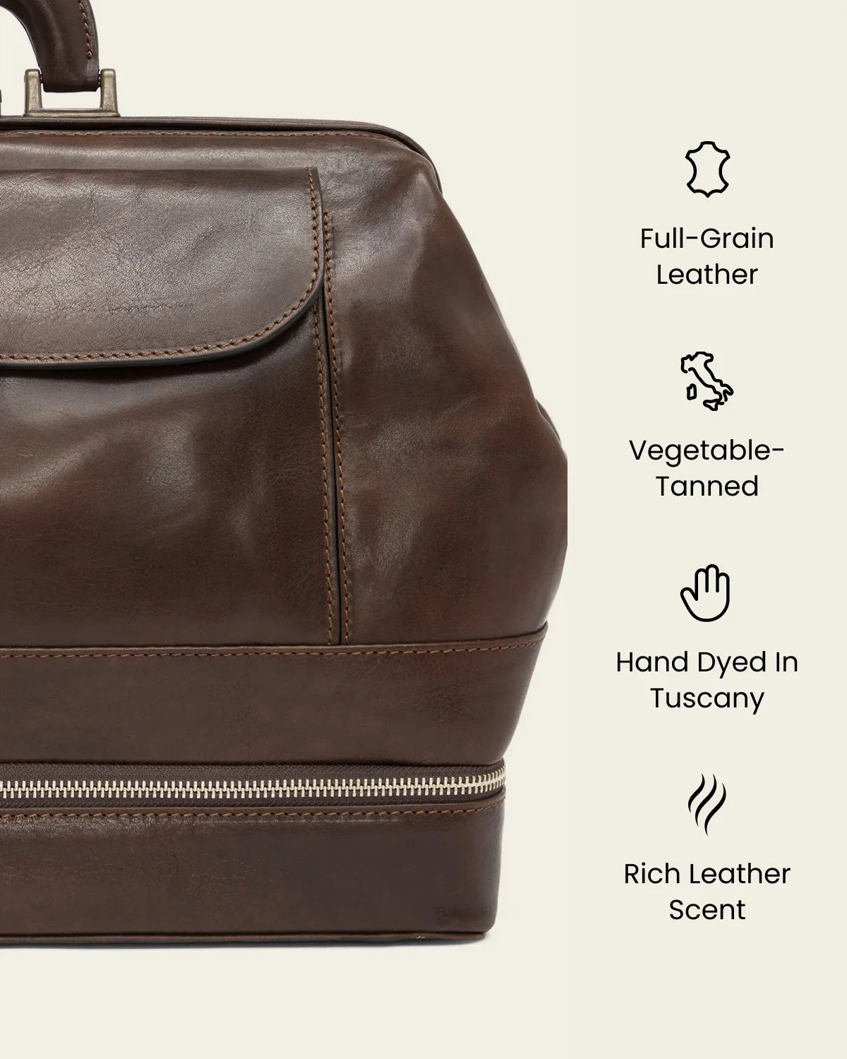 Hippocrates Espresso - Leather Doctor Bag
