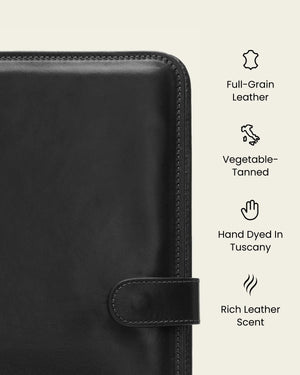 Imperial Jet - Clip-On Leather Compendium