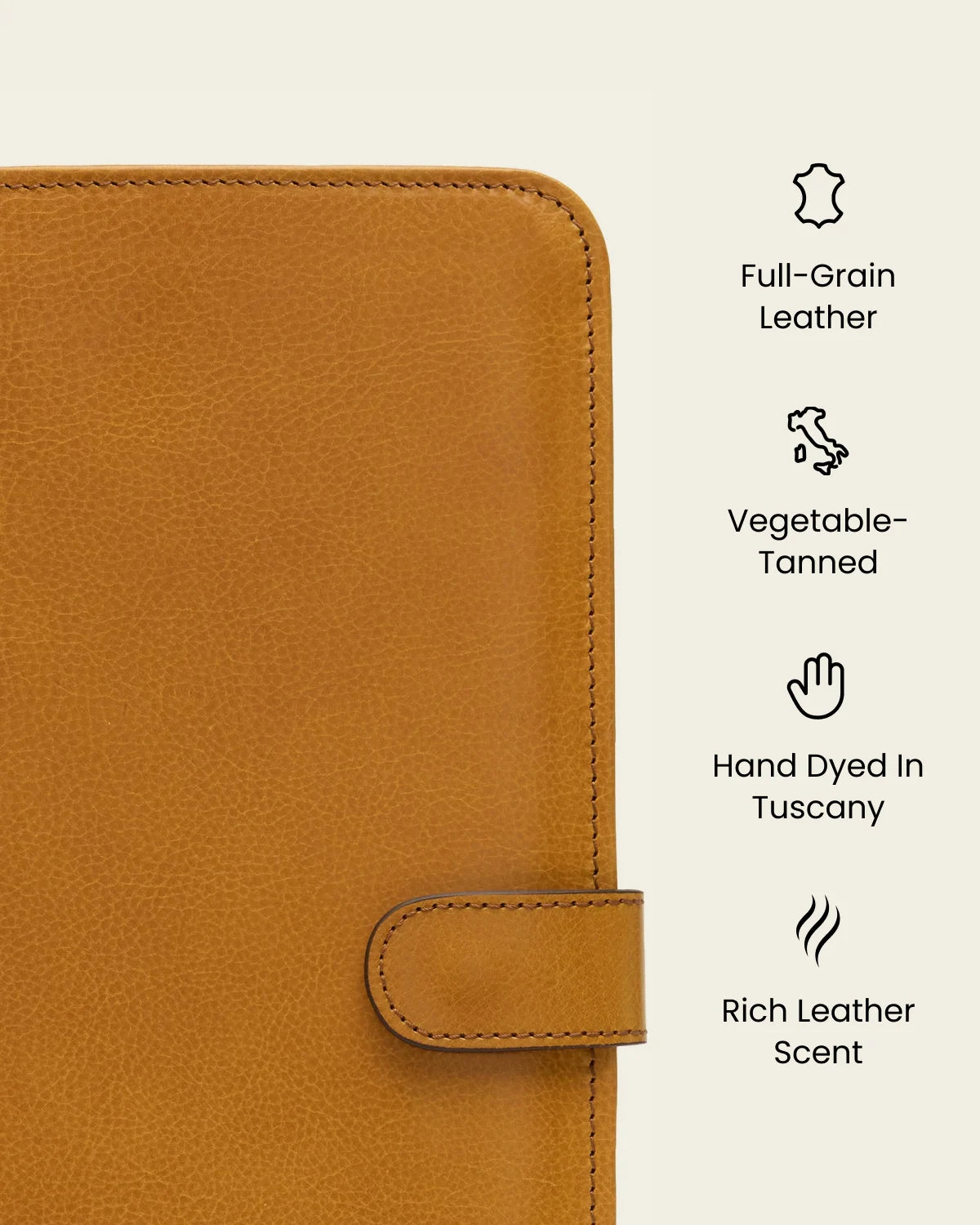 Imperial Saffron - Clip-On Leather Compendium