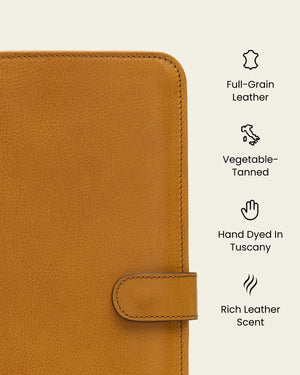 Imperial Saffron - Clip-On Leather Compendium