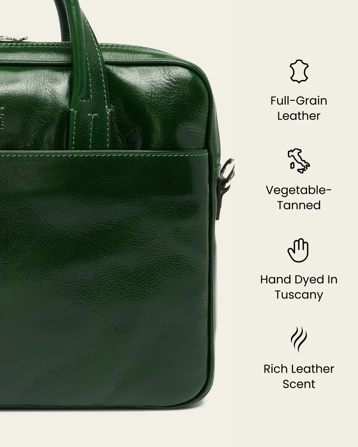 London Forest - 14" Leather Briefcase