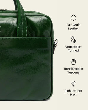 London Forest - 14" Leather Briefcase