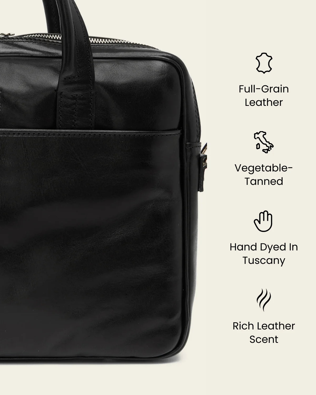 London Jet - 14" Leather Briefcase