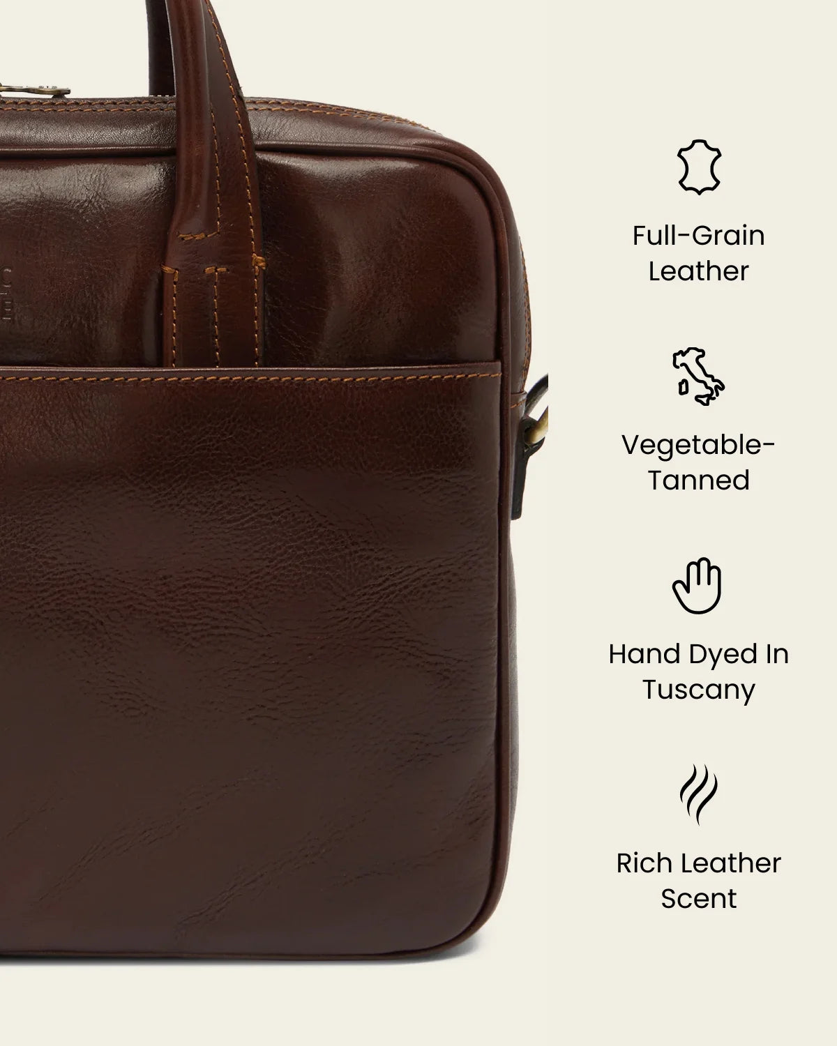 London Terra - 14" Leather Briefcase