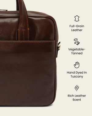 London Terra - 14" Leather Briefcase