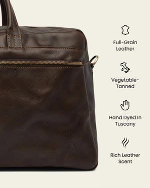 Magellan Espresso - Leather Tech Weekender
