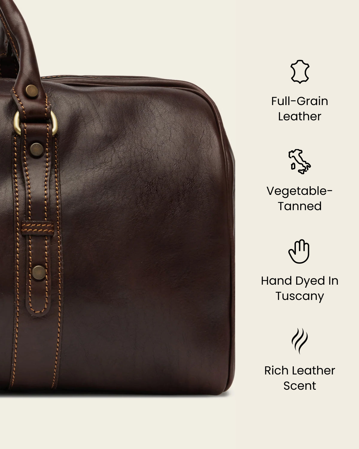 Polo Medium Espresso - Leather Weekender