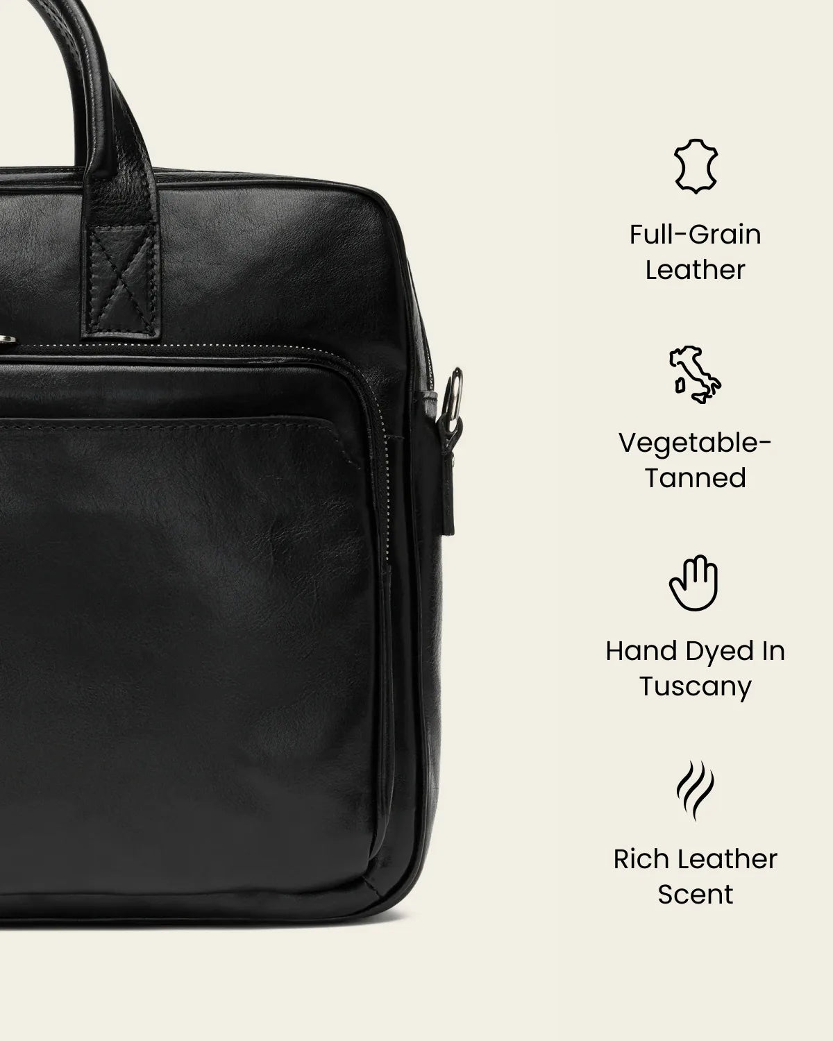 Pretoria Jet - 15" Leather Laptop Briefcase