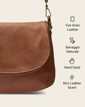 Vasarino Brown - Leather Crossbody Bag