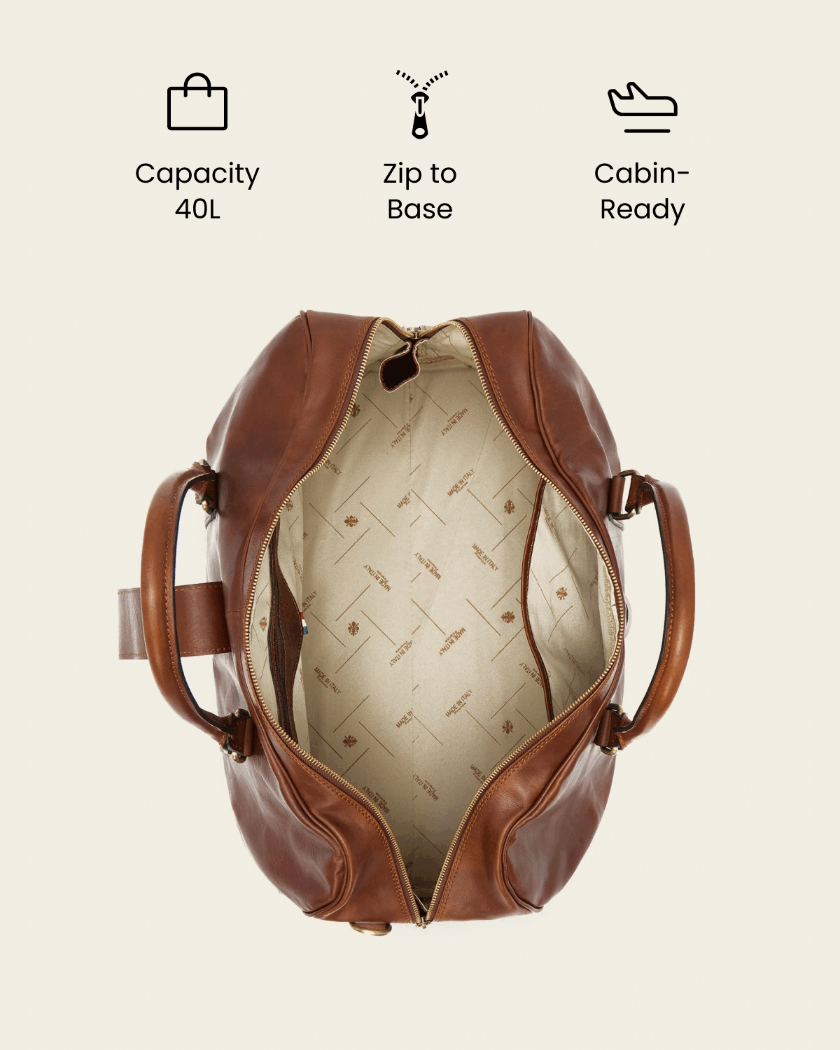 Amerigo Earth - Leather Weekender Bag