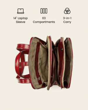Emma Rosso - 3-in-1 Convertible Leather Backpack
