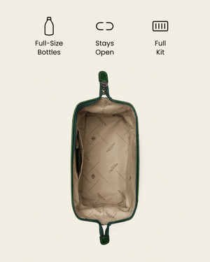 Grand Dopp Kit Forest - Leather Toiletry Bag