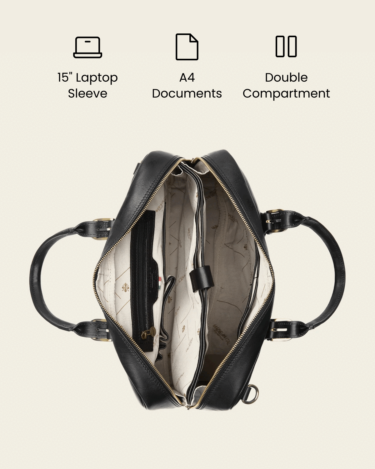 Madrid Ink - 16" Leather Briefcase