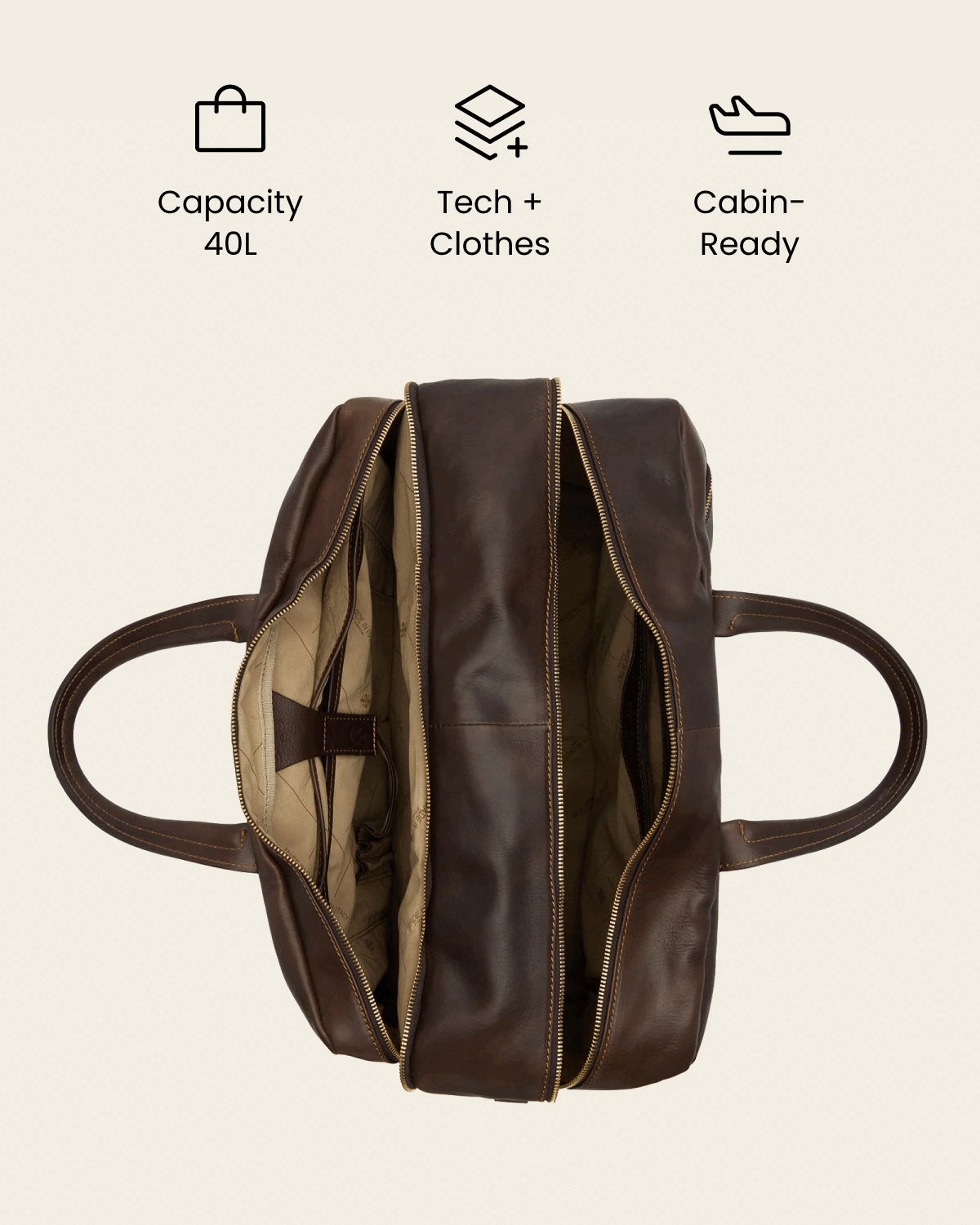 Magellan Espresso - Leather Tech Weekender