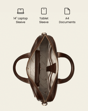 Pretoria Terra - 15" Leather Laptop Briefcase