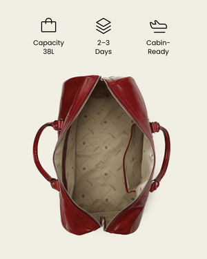 Beltrami Rosso - Leather Weekender Bag