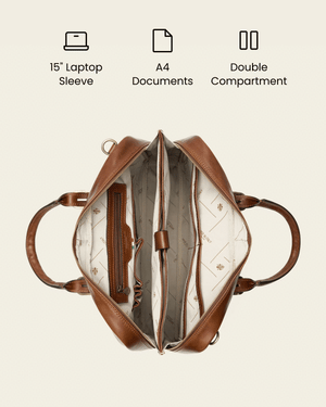 Madrid Earth - 16" Leather Briefcase