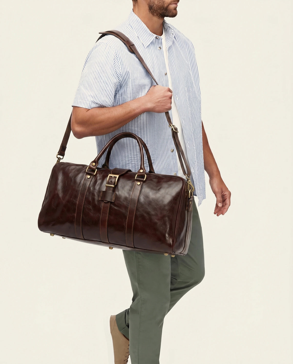 Amerigo Terra - Leather Weekender Bag