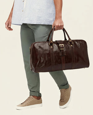 Amerigo Terra - Leather Weekender Bag