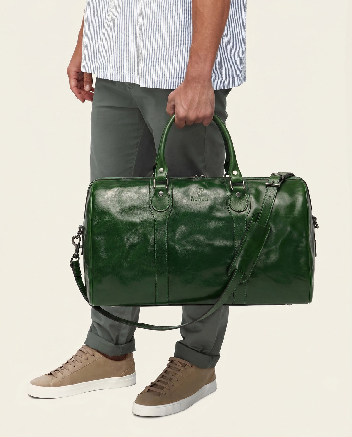 Beltrami Forest - Leather Weekender Bag