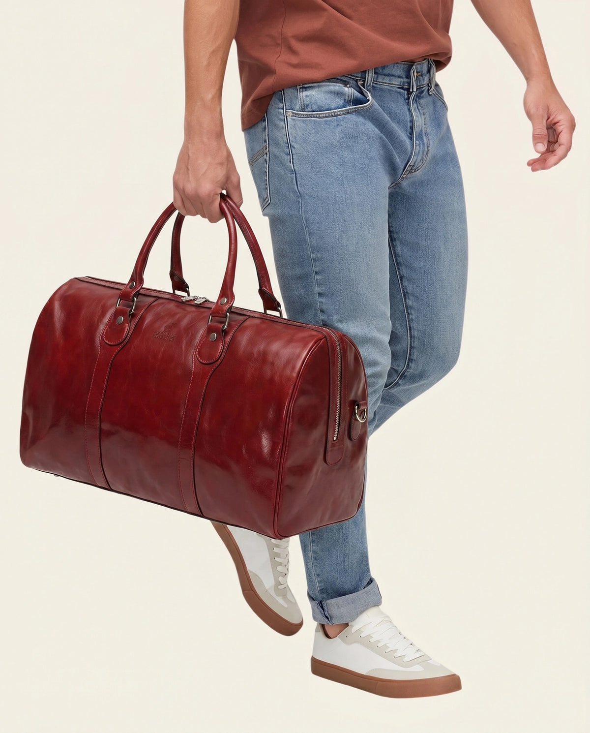 Beltrami Rosso - Leather Weekender Bag