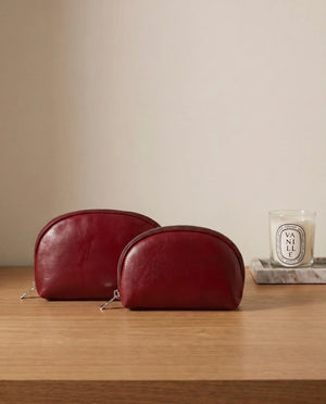 Duo Rosso - Leather Pouch Set