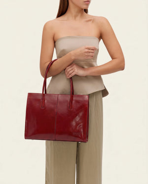 Florence Rosso - Leather Work Tote