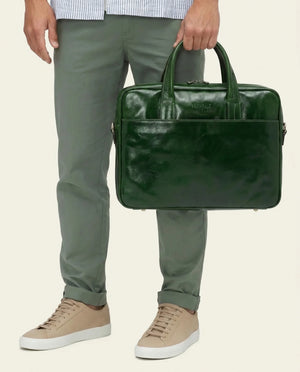 London Forest - 14" Leather Briefcase