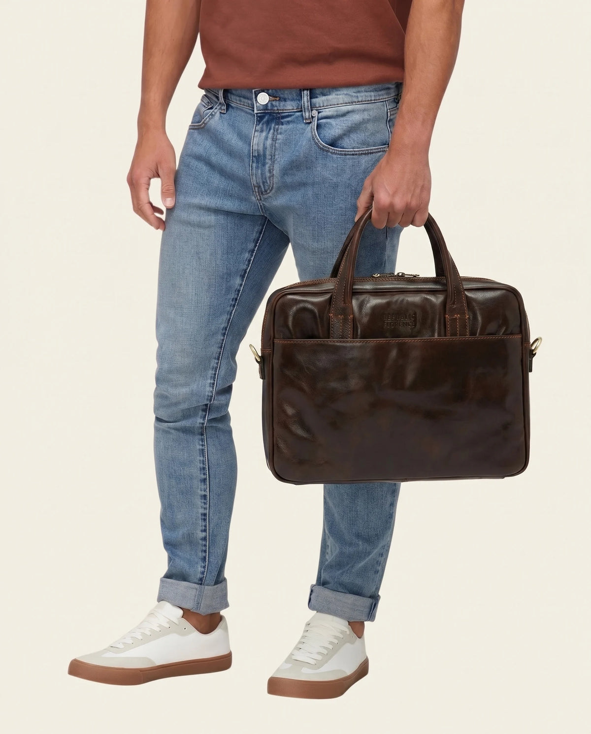 London Moro - 14" Leather Briefcase