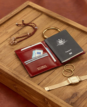 Passport Rosso - Leather Passport Cover