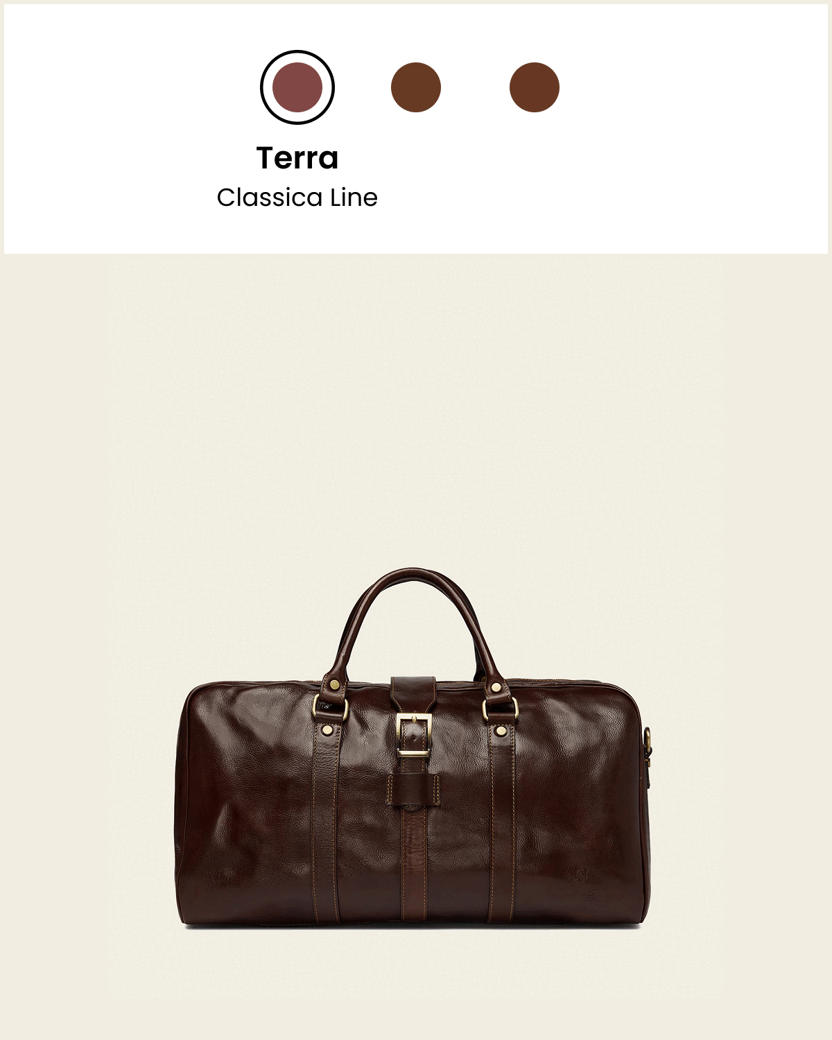 Amerigo Terra - Leather Weekender Bag