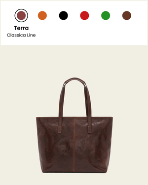 Beatrice Rosso - Leather Work Tote