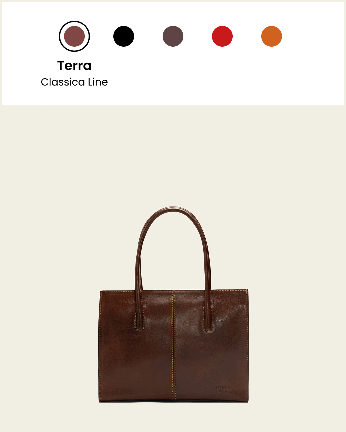 Florence Terra - Leather Work Tote